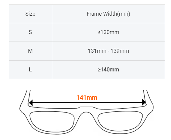 Choosing glasses frame size online